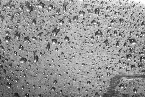 Metal background with drops Stock Photos