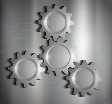 Metal background with gears Stock-Illustration