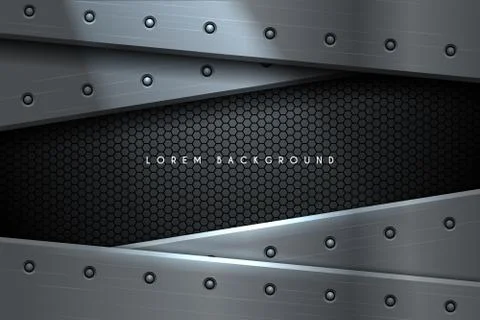 Metal background with hexagon pattern Stock Illustration