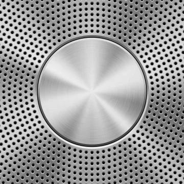 Metal Background with Perforated Pattern Stock Illustration