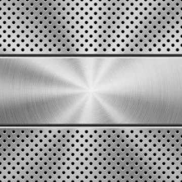 Metal Background with Perforated Pattern Stock Illustration