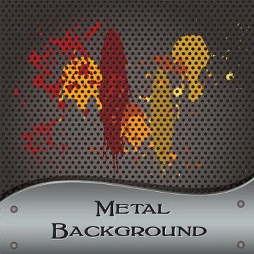 Metal background splats Stock Illustration