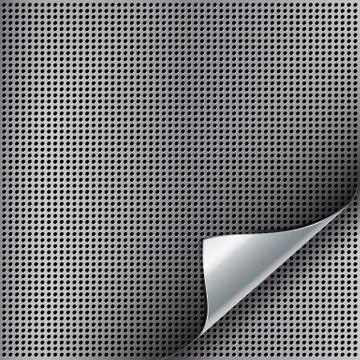 Metal backgrounds with curved corner. Stock Illustration