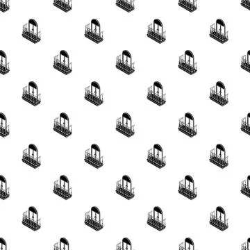 Metal balcony pattern seamless Illustration