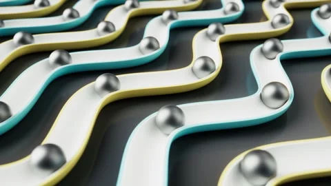 Metal ball rolling dynamic background loop screen 库存影片 326310001