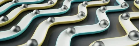 Metal ball rolling dynamic background loop screen Stock Footage 326310141