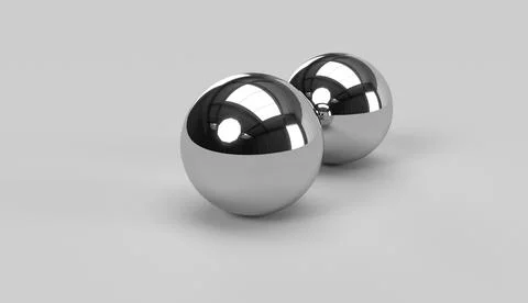 Metal Balls with reflection Stock Illustration