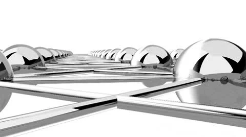 Metal balls on a white background Stock Footage 8858466