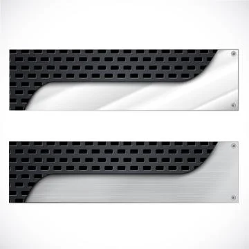 Metal banner Stock Illustration