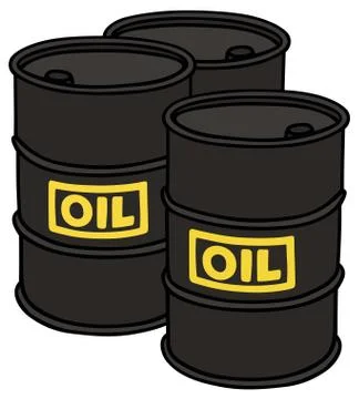 Metal barrels Stock Illustration