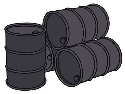 Metal barrels Stock Illustration