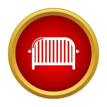 Metal barricade icon representing security and crowd control Stockillustratie