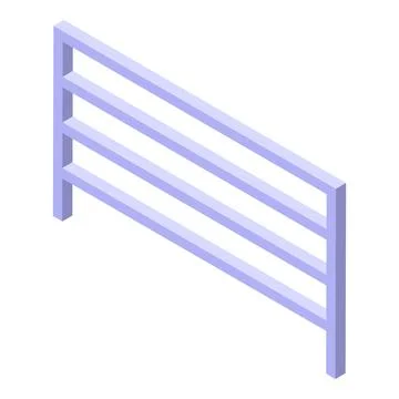 Metal barrier limiting access with three bars standing upright Ilustración de archivo