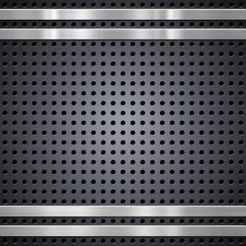 Metal bars on mesh background Stock Illustration