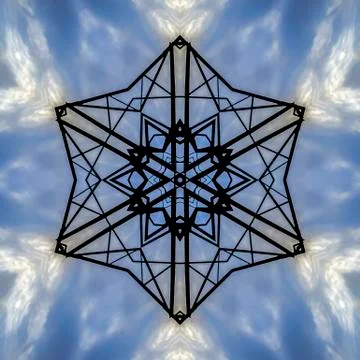 Metal bars in a shape of a star Stock Photos