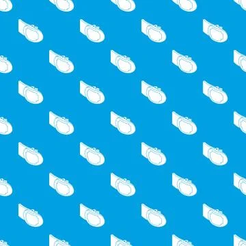 Metal belt buckle pattern seamless blue Ilustração Stock