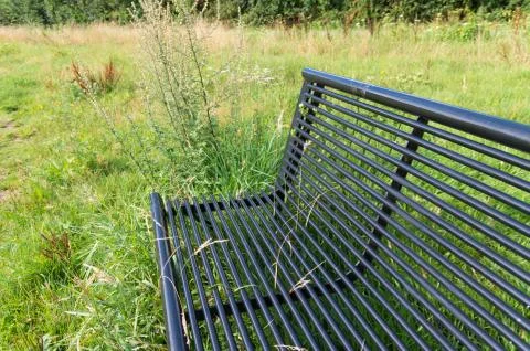 Metal bench Stock Photos