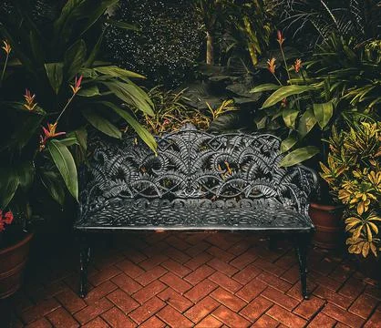 Metal Bench Stock Photos