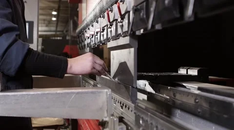 Metal bending Stock Footage 68391385
