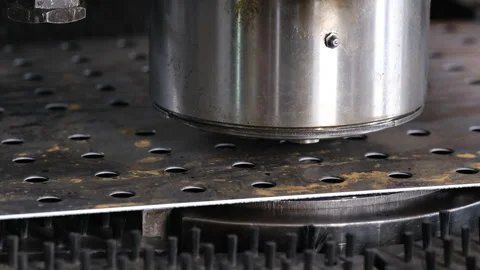 Metal bending machine on a modern industrial factory 스톡 동영상 286201440