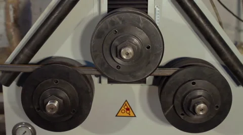 Metal Bending Machine working Stock Footage 58011783