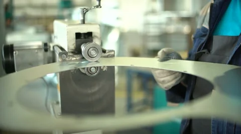 Metal Bending Machines Stock Footage 63614351