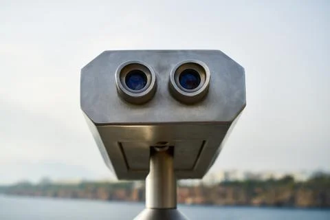 Metal Binoculars Background Stock Photos