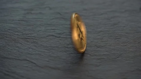 Metal bitcoin coin close up Stock Footage 133801735