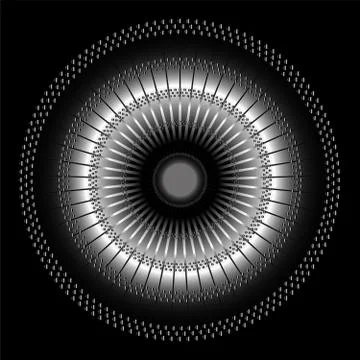 Metal black background with circle Stock Illustration