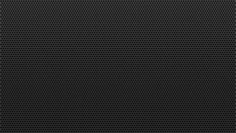 Metal black perforated background with hexagonal holes Stock Illustration