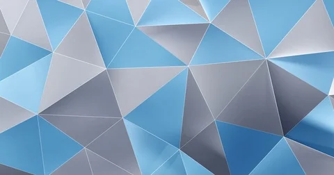 Metal Blue Abstract Polygonal Surface Stock Footage 72396575
