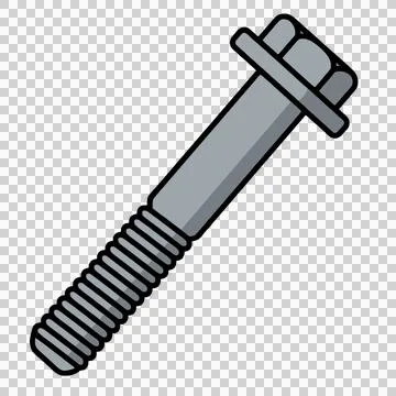 Metal Bolt Isolated Stock Illustration