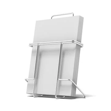 Metal box holder for leaflets Illustrazione stock