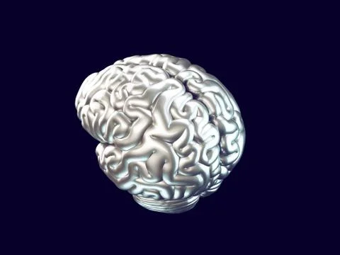 Metal brain Stock Illustration