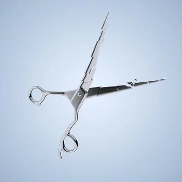 Metal broken scissors Stock-Illustration