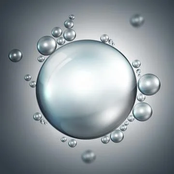 Metal bubbles Stock Illustration