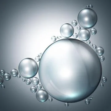 Metal bubbles Stock Illustration