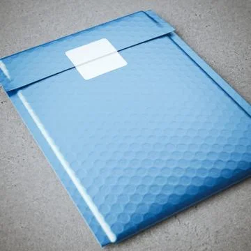 Metal bubbles packaging bag with sticker Stock Illustration