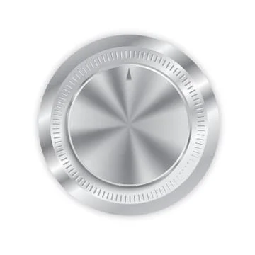 Metal button with circular processing Stock Illustration