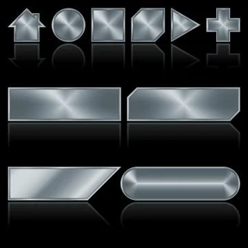 Metal buttons Stock Illustration