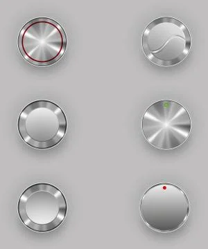 Metal buttons Stock Illustration