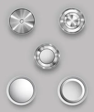 Metal buttons Stock Illustration