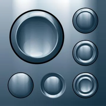 Metal buttons Stock Illustration