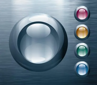 Metal buttons Stock Illustration