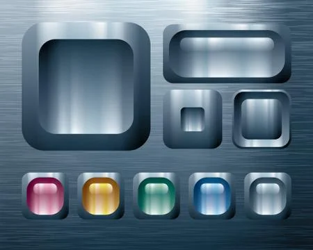 Metal buttons 스톡 일러스트