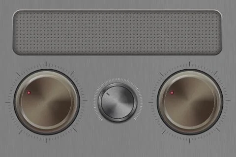 Metal buttons Stock Illustration