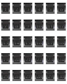 Metal calendar september. Stock Illustration