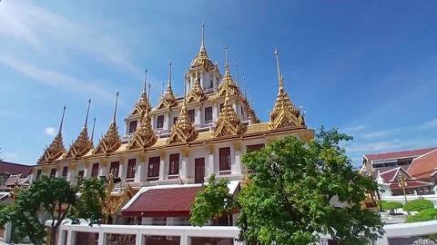 Metal caltle or Loha Prasat in Wat Ratchanatdaram Stock Footage 293687997
