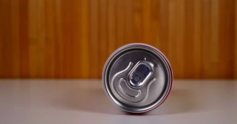 Metal can with a drink Stock Footage 143123124