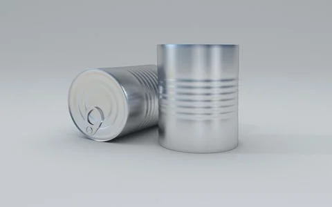 Metal Can Packaging Mockup Stock Illustration